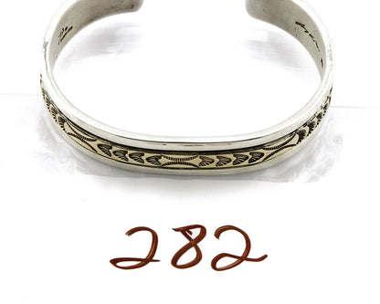 Women's Navajo Bracelet 14k SOLID Gold .925 Silver Signed Delgarito