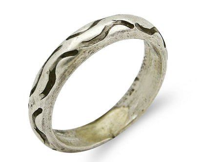 Women's Navajo Ring .925 SOLID Silver Hand Stamped Circa 1980's