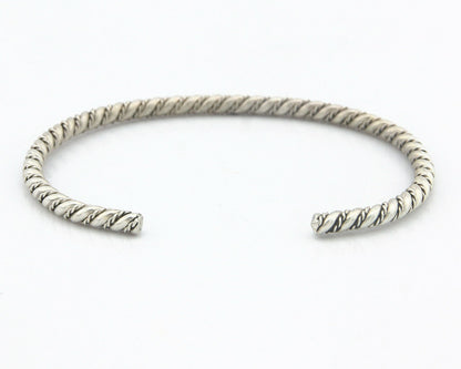 Navajo Bracelet .925 SOLID Silver Handmade Artist Tahe Circa Late 1980's