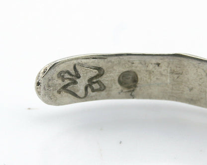 Navajo Bracelet .925 Silver Hand Stamped Arrow Head Artist Montoya C.80's