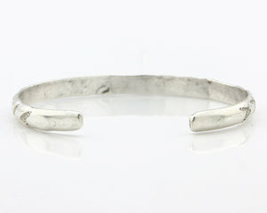Navajo Bracelet .925 Silver Hand Stamped Arrow Head Artist V Montoya C.80's