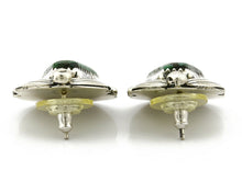 Women's Navajo Earrings .925 Silver Crescent Valley Turquoise Handmade C.80's