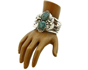 Handmade .925 Silver Natural Turquoise Cuff C.80's