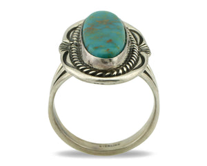 Navajo Ring 925 Silver Southwest Blue Turquoise Artist Signed Begay C.80's