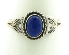 Navajo Ring 925 Silver Natural Royal Blue Lapis Lazuli Native Artist C.80's