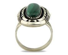 Navajo Ring 925 Silver Natural Malachite Artist Signed William Denetdale C.80's