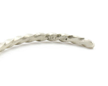 Navajo Bracelet .925 Silver Native American Artist Handmade 3.0 mm wide C.1980's