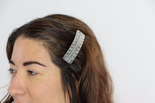 Women's Navajo Hair Clip Barrette .925 Silver Hand Stamped Native Artist C.80's
