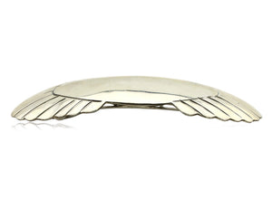 Navajo Hair Clip Barrette .925 Silver Hand Stamped Artist Signed C Montoya C80s