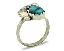 Zuni Ring 925 Silver Spiderweb Turquoise Artist Signed Simplicio C.80's