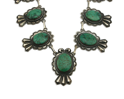 Navajo 7 Stone Green Turquoise Necklace by PJ Begay