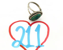 Navajo Ring .925 Silver Royston Turquoise Native American Artist C.1980's