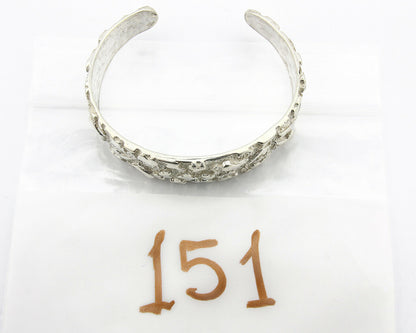 Navajo Bracelet .925 Silver Hand Stamped Arrow Head Signed Montoya C.80's