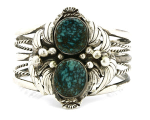 Handmade .925 Silver Natural Turquoise Cuff C.80's