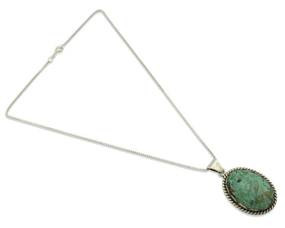 Navajo Handmade Pendant Necklace .925 Silver Artist Signed Sunrise C.80's