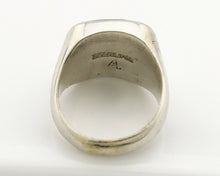 Navajo Inlaid Ring .925 Silver Gemstone Artist Native American C.1980's