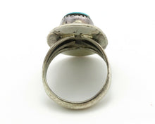 Navajo Ring .925 Silver Blue Native American Artist C.1980's