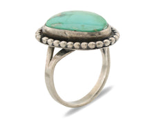 Navajo Ring .925 Silver Royston Turquoise Native American Artist C.1980's