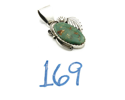 Navajo Pendant .925 Silver Royston Turquoise Native American C.80's