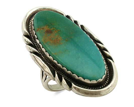 Navajo Ring .925 Silver Arizona Turquoise Artist Native American C.80's