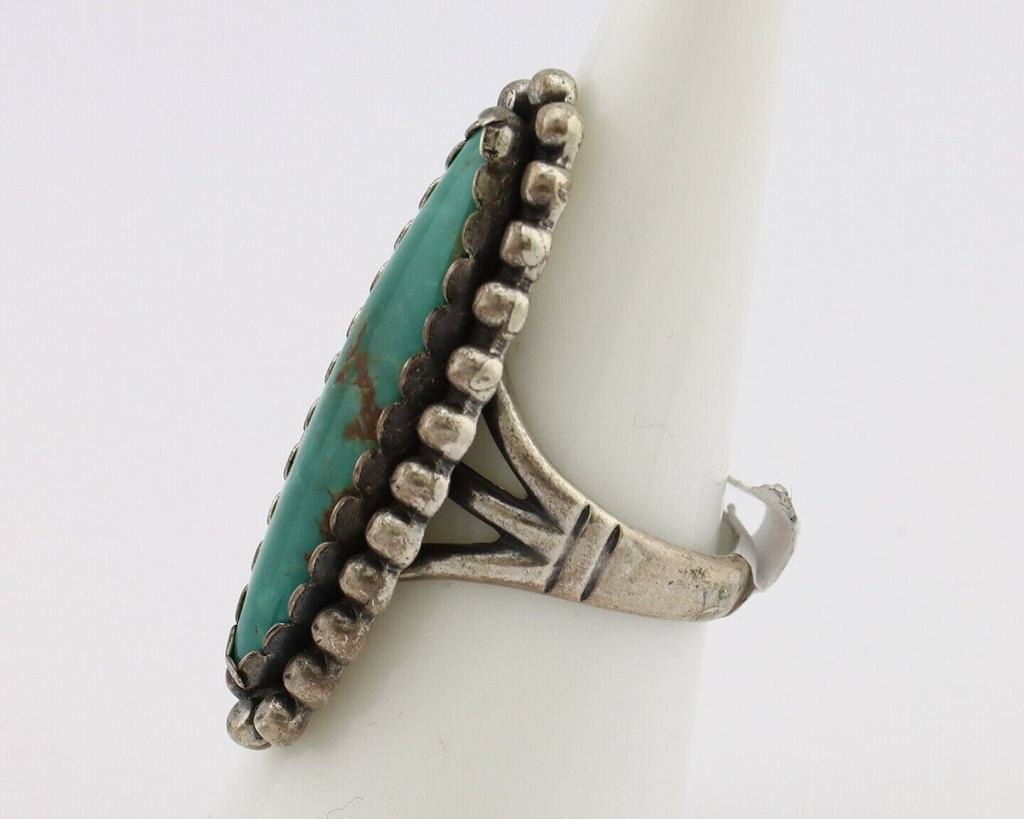 Navajo Handmade Ring 925 Silver Turquoise Native American Artist C.80's
