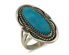 Navajo Ring 925 Silver Southwest Blue Turquoise Artist Signed Begay C.80's