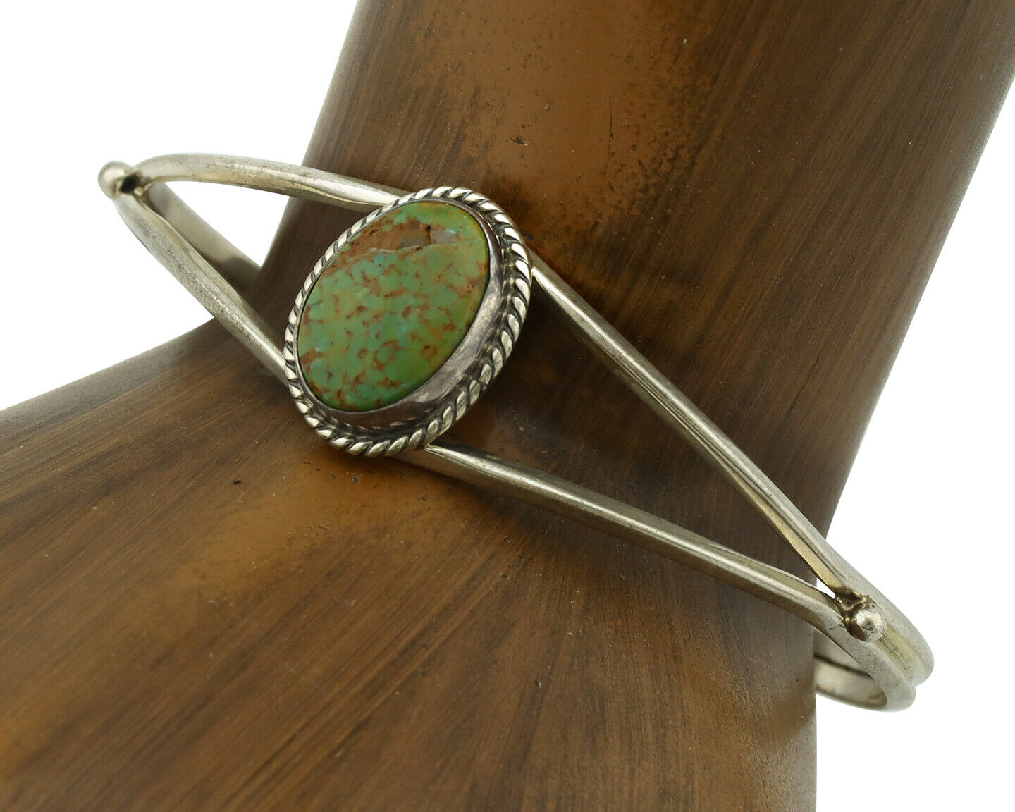 Navajo Bracelet .925 Silver Royston Turquoise Artist Signed M C.80's