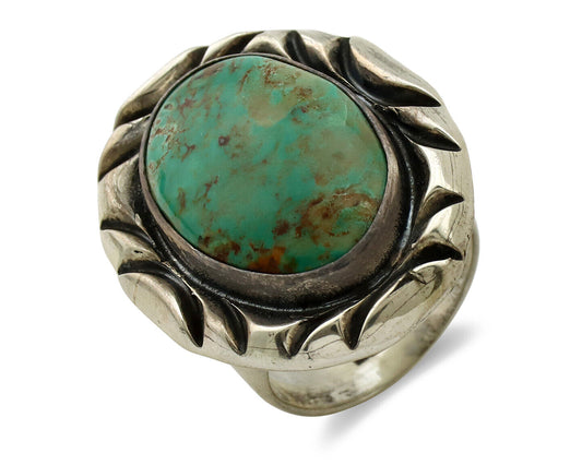 Navajo Ring 925 Silver Turquoise Mountain Artist Signed C Montoya C.80's