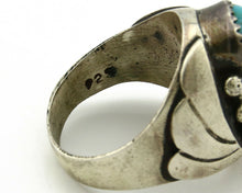 Navajo Ring .925 Silver Turquoise Mountain Artist Native American C.80's