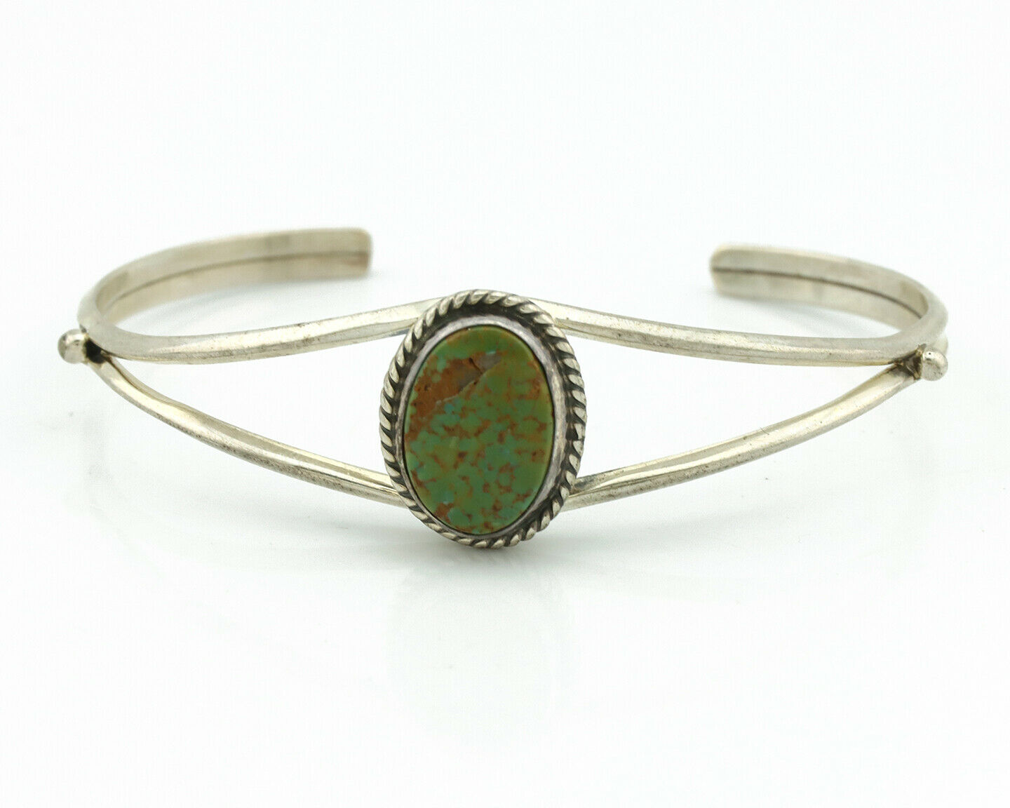 Navajo Bracelet .925 Silver Royston Turquoise Artist Signed M C.80's