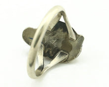 Navajo Ring .925 Silver Blue Gem Turquoise Native American Artist C.80's