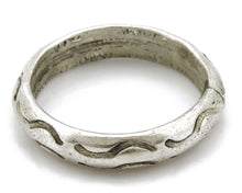 Women's Navajo Ring .925 SOLID Silver Hand Stamped Circa 1980's