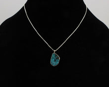 Navajo Handmade Necklace 925 Silver Blue Morenci Turquoise Native Artist C.80's