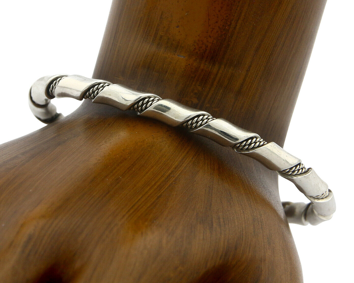 Navajo Bracelet .925 SOLID Silver Handmade Artist Tahe Circa Late 1980's