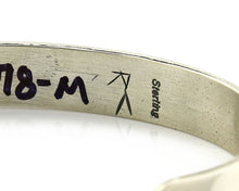 Navajo Bracelet .925 SOLID Silver Signed Artist RC Overlay Design C.90's