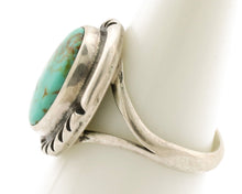 Navajo Ring .925 Silver Kingman Turquoise Native American Artist C.1980s