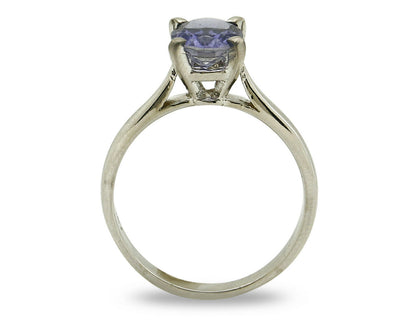 Women's Natural Tanzanite Ring 18k SOLID White Gold 2.5 Approximate TCW