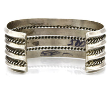 Women's Navajo Bracelet .925 Silver Triangular Stock 4 Row C.80's