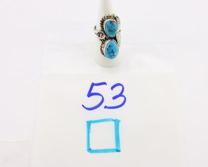 Navajo Handmade Ring 925 Silver Natural Blue Turquoise Native American C.80's