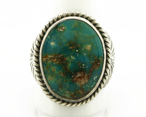 Navajo Royston Turquoise Ring .925 Silver Artist Doug Zachary C.80's Size 11.25