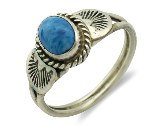 Navajo Ring 925 Silver Natural Blue Lapis Native Artist C.80's