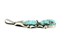 Navajo Pendant .925 Silver Kingman Turquoise Signed Artist Tom Willeto C.80's