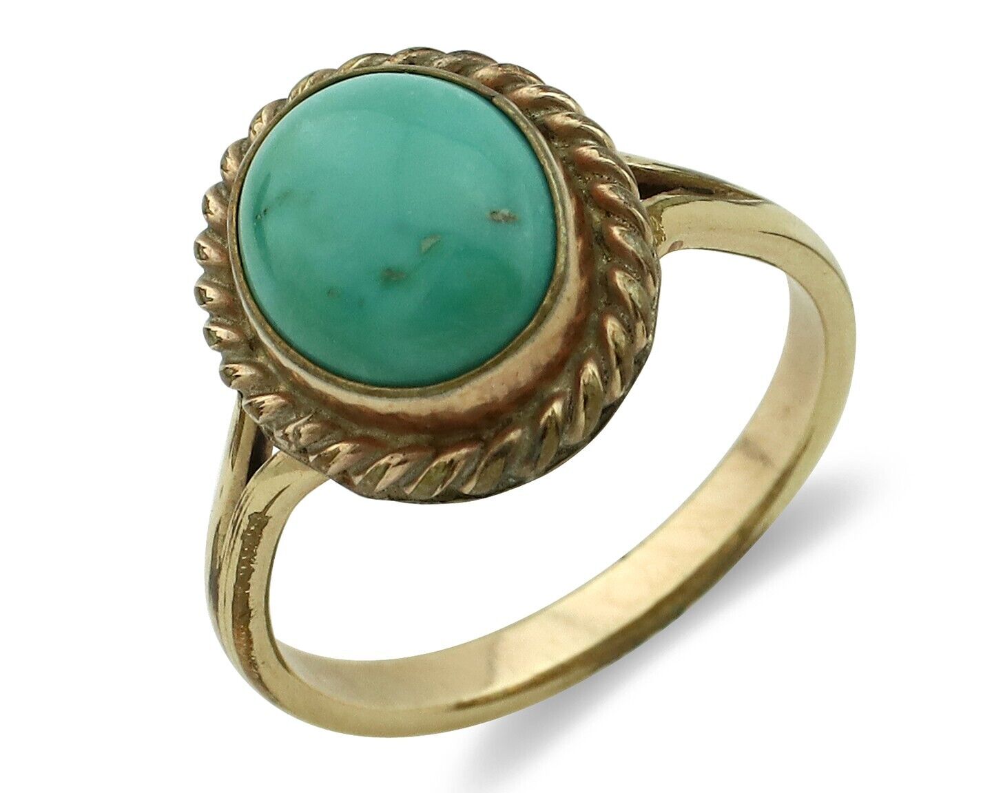 Navajo Ring .925 Silver Royston Turquoise Native American Artist C.80's