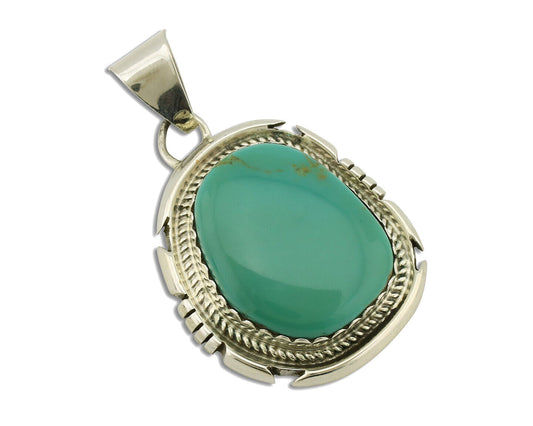 Navajo Necklace .925 Silver Arizona Turquoise Signed Jon McCray C.1980's