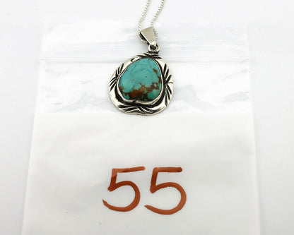 Navajo Necklace .925 Silver Kingman Turquoise Artist C Montoya C.80's