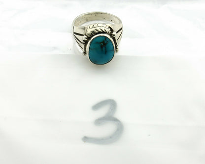 Navajo Ring .925 Silver Blue Southwest Turquoise Native Artist C.80's