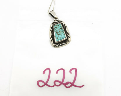 Navajo Necklace .925 Silver Spiderweb Turquoise Signed C Montoya C.1980's