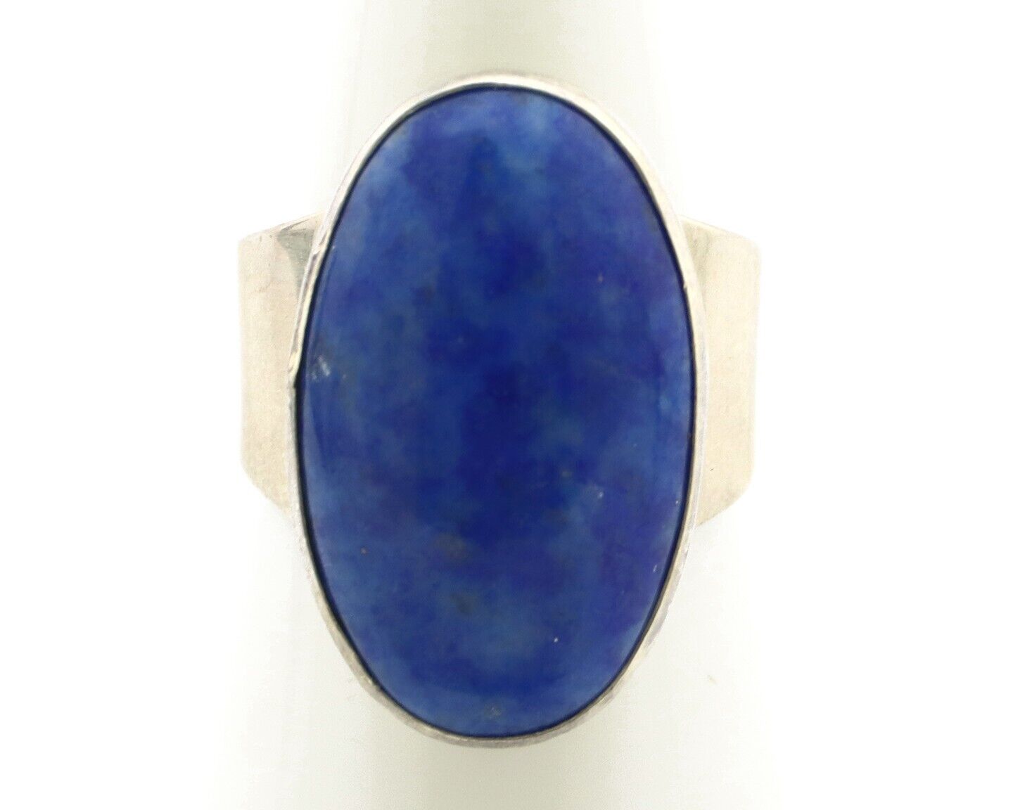 Navajo Ring 925 Silver Natural Lapis Artist Signed Wilbur Musket Jr C.80's