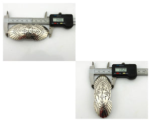 Navajo Hair Clip Barrette .925 Silver Hand Stamped Artist C Montoya C80s