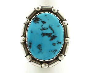 Navajo Ring 925 Silver Blue Turquoise Native Dominik Ferard C.80's
